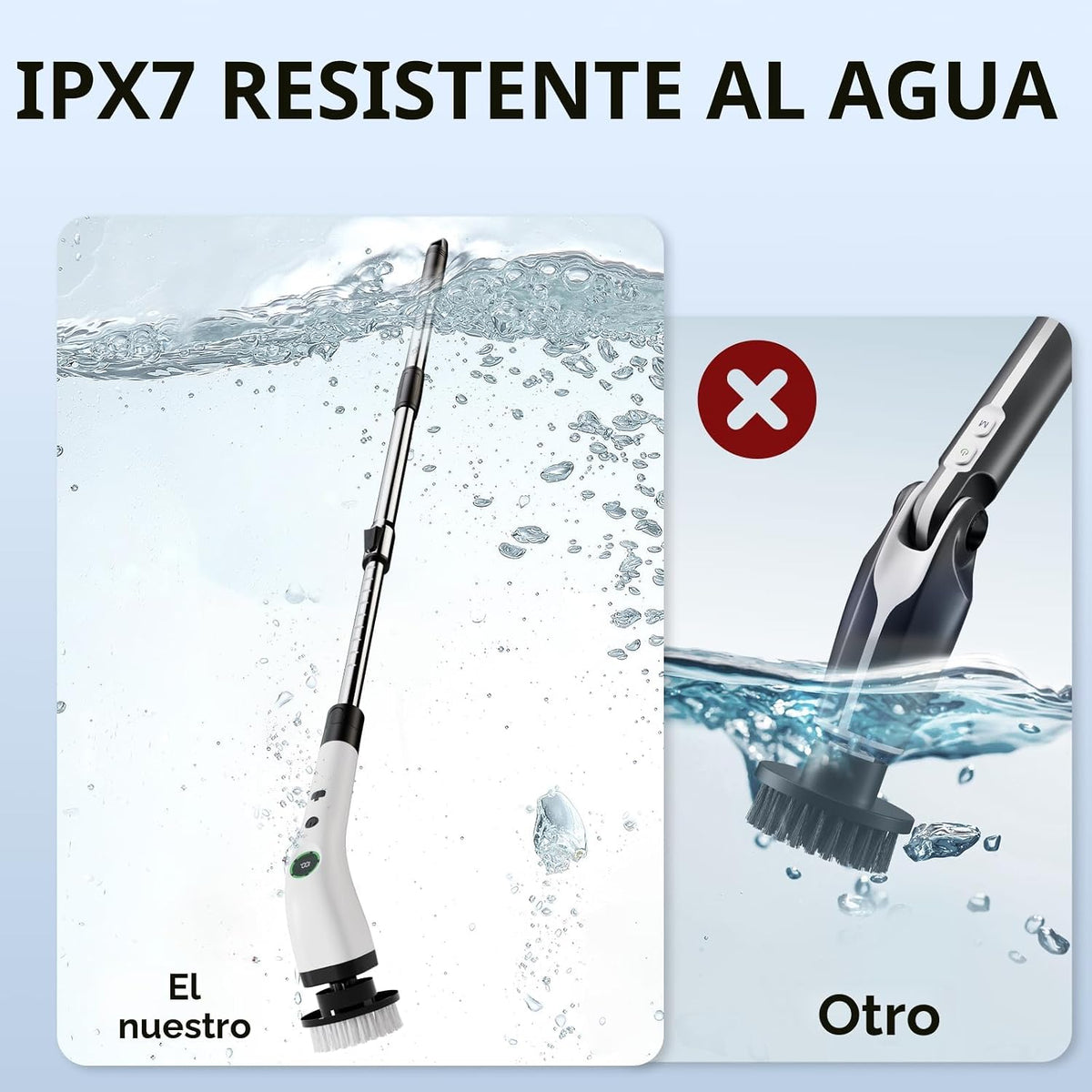Cordless electric spin scrubber