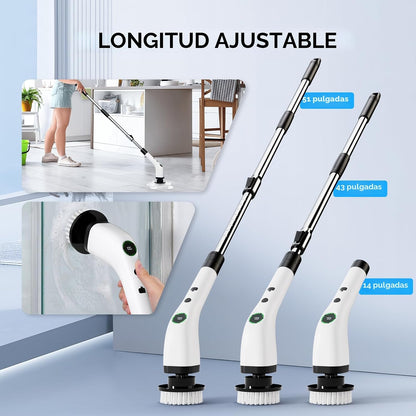 Cordless electric spin scrubber