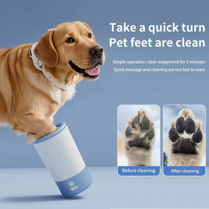 Automatic dog paw cleaner